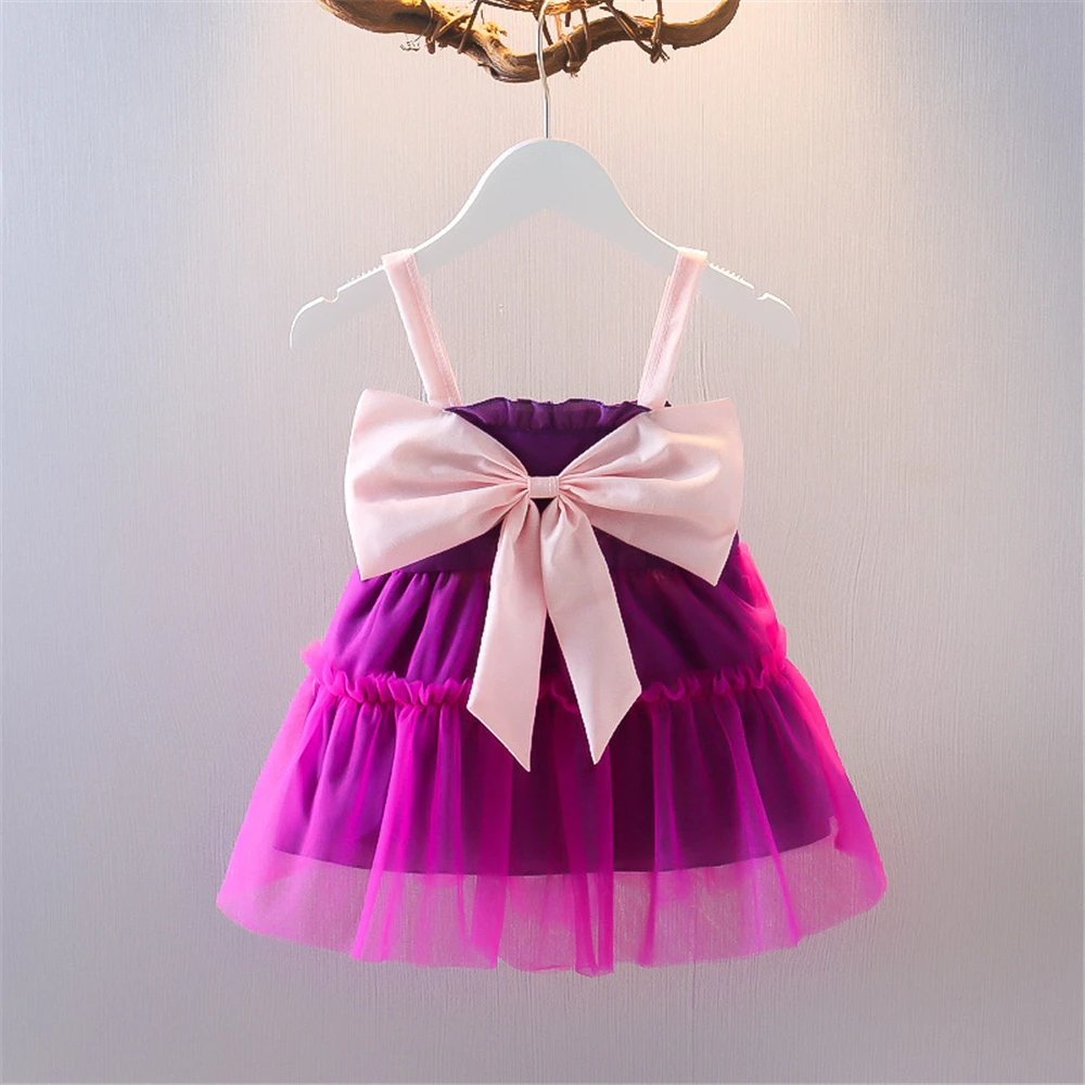 

Dresses For Girls Big Bow Girl Princess Dress Sleeveless Child Dress Casual Style Girls Clothes Vestidos