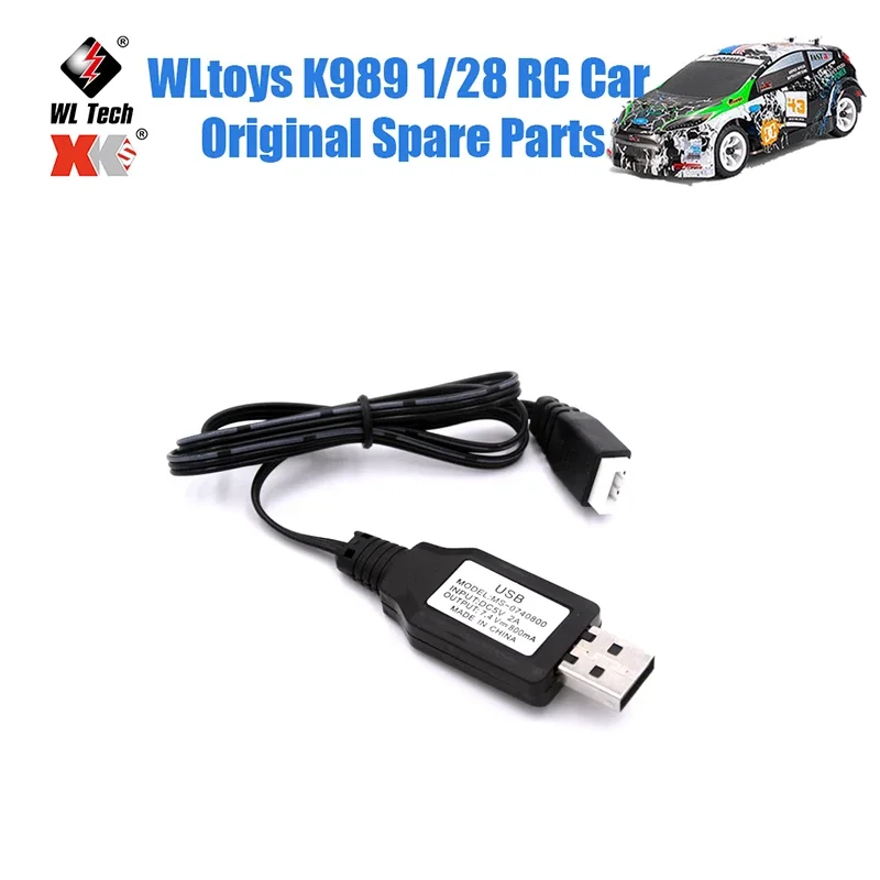 

WLtoys K989 1/28 RC автомобиль оригинальные запасные части 12428 144001 WL917 A959 K989 автомобиль с дистанционным управлением 7,4 В USB зарядный кабель зарядное устройство