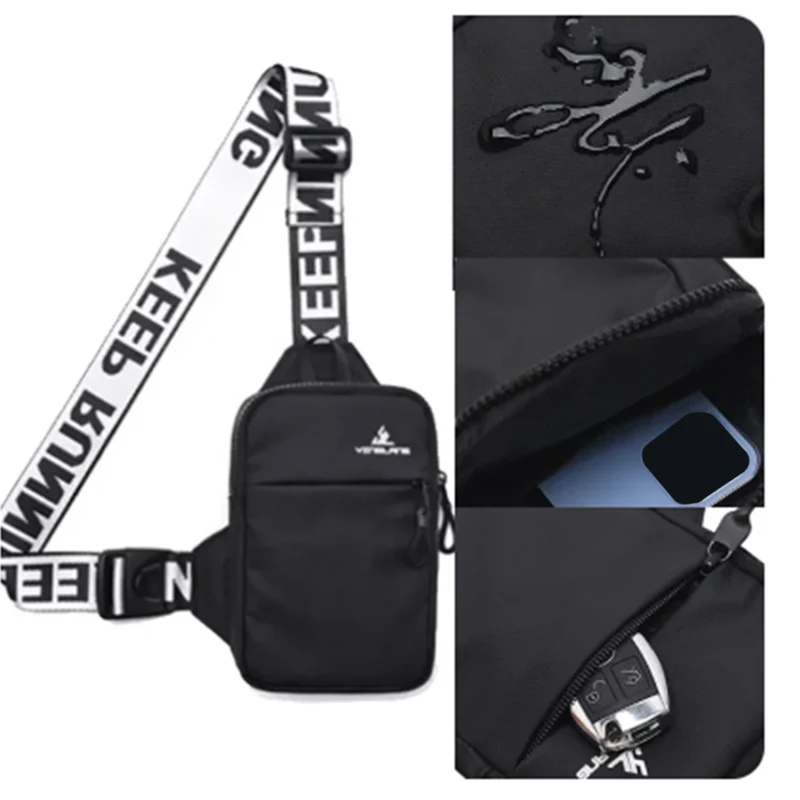Уличная спортивная нагрудная сумка маленький рюкзак на одно плечо мужской