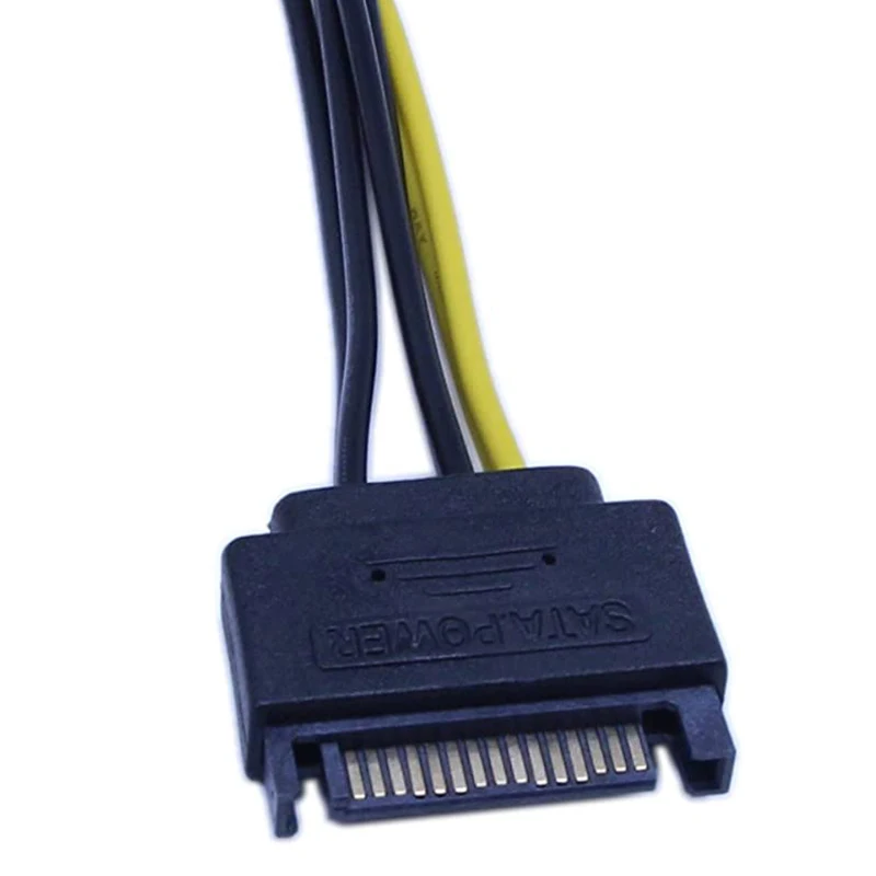 Кабель питания PCI-E 15Pin SATA папа-8 Pin(6 + 2) 20 см 10 шт.