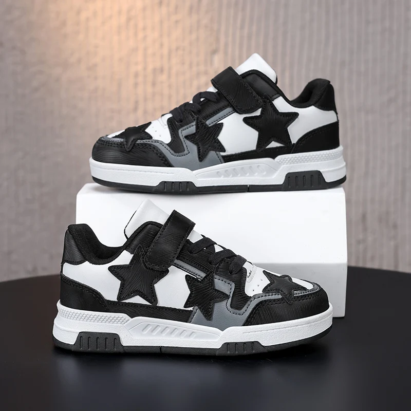 Кроссовки из ПУ кожи для мальчиков и девочек Повседневная Удобная прогулочная