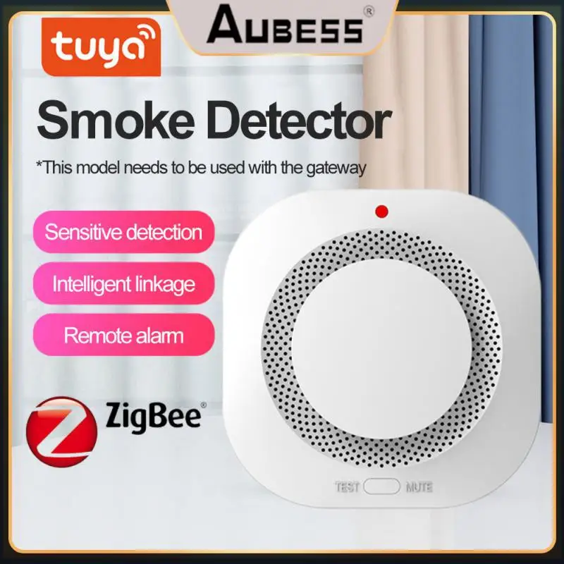 

Safety Prevention Smoke Sensor 9v Smart Fire Alarm Zigbee Progressive Sound Photoelectric App Control Work With Tuya Zigbee Hub