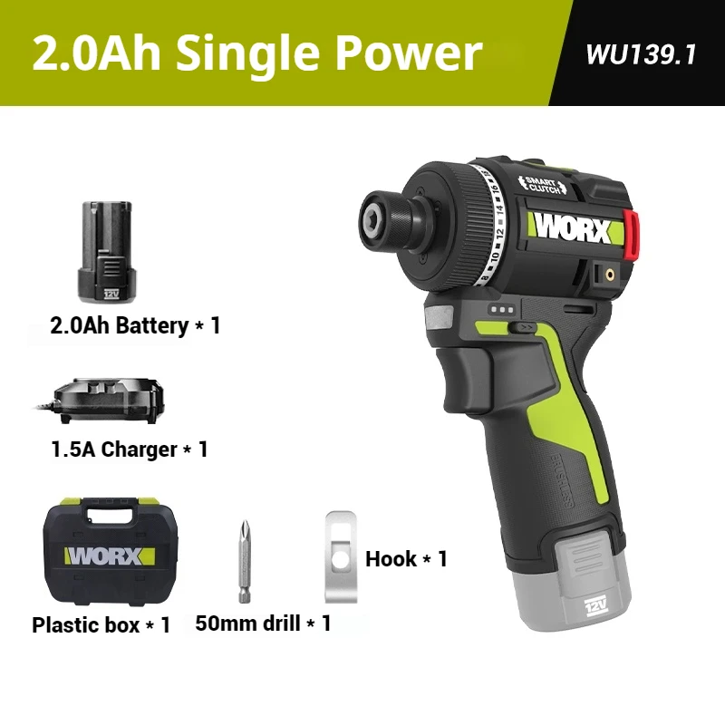 

WORX WU139 Бесщеточная аккумуляторная дрель 12В