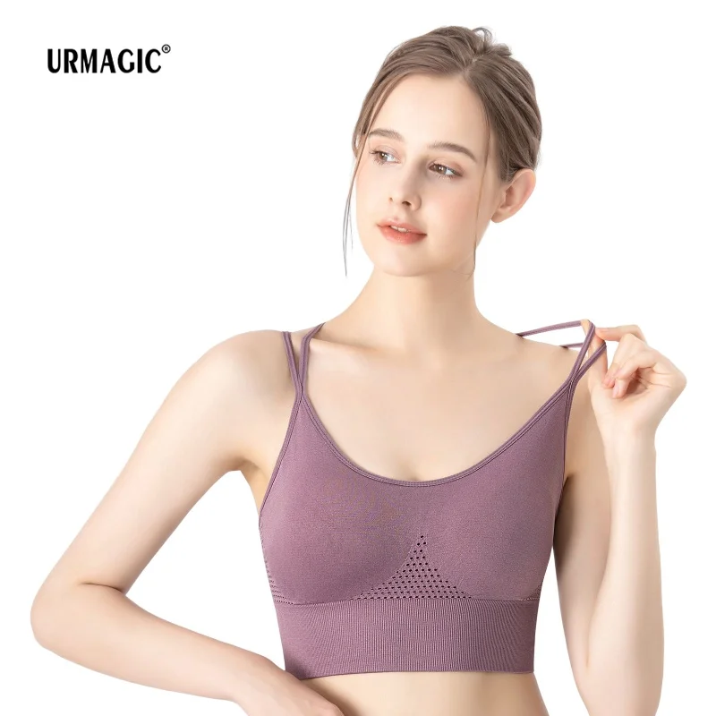 

Fitness Tank Tops Running Athletic Gathering Underwear Sexy Crisscross Workout Bralette Sports Bra For Women Padded Gym Bras