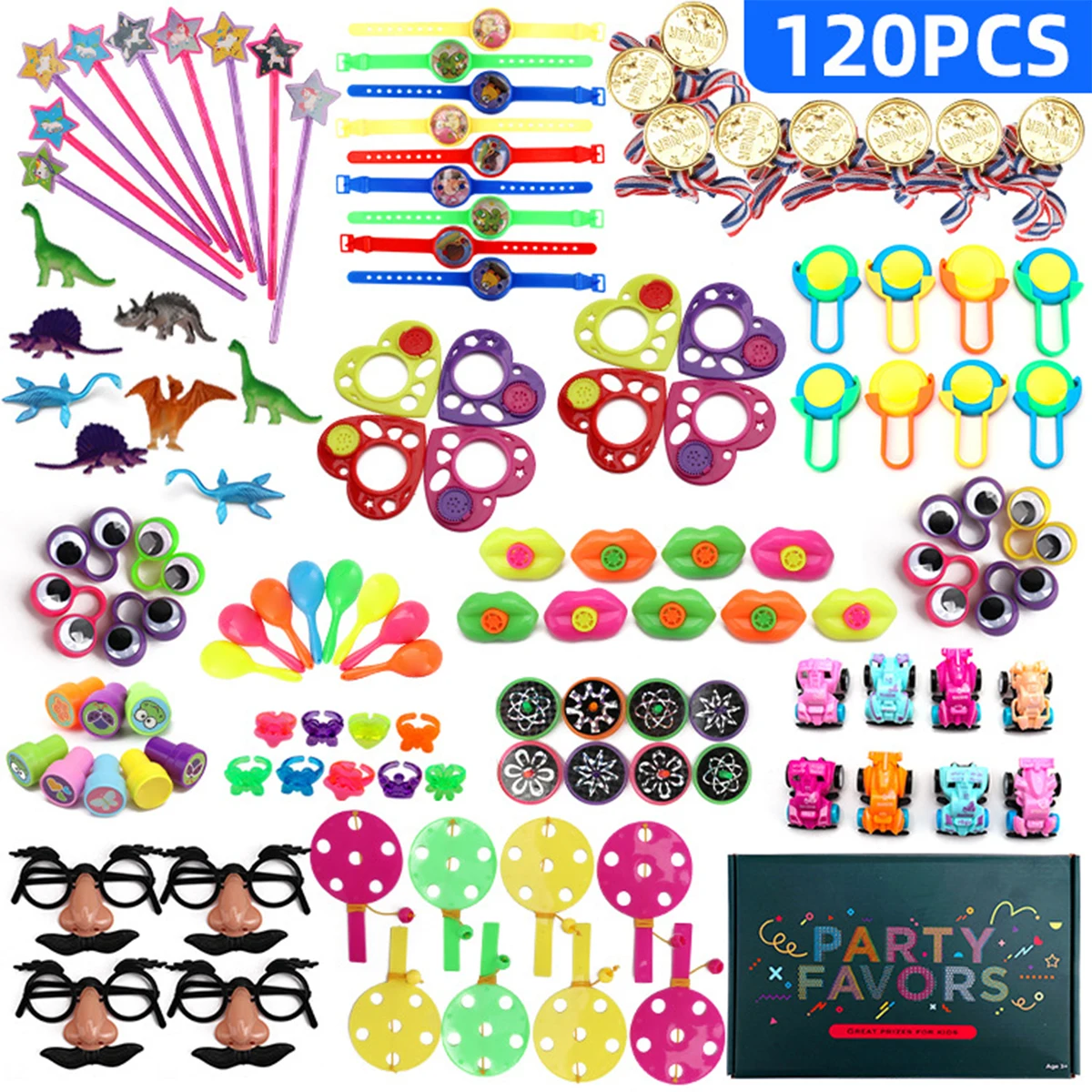 

120PCS Party Toys Assortment Party Favors for Kids Birthday Party Favor Carnival Prizes Box Goodie Bag Fillers Classroom Rewards