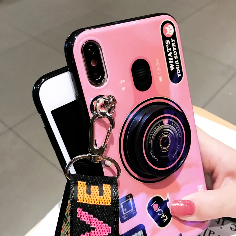 Crossbody Phone Case For iPhone 14 13 12 11 Pro XR XS MAX Holder Stand Case for Samsung S23 S22 S21 Ultra S10 Plus Covers