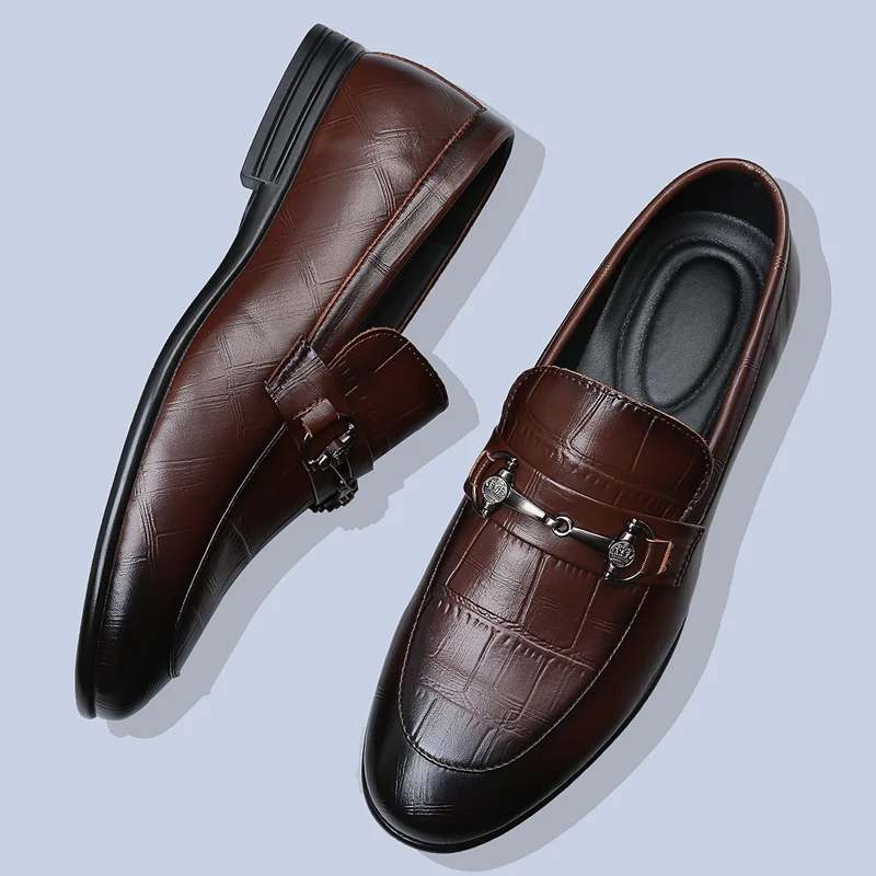 Туфли мужские из натуральной кожи заостренный носок корейский стиль деловые