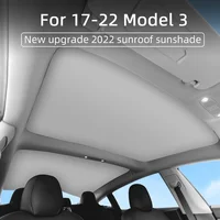 Car Skylight Blinds Shading Net For Tesla 2022 Model 3 Glass Roof Sunshade 17-21 Model3 Sunshade With Skylight Reflective Covers