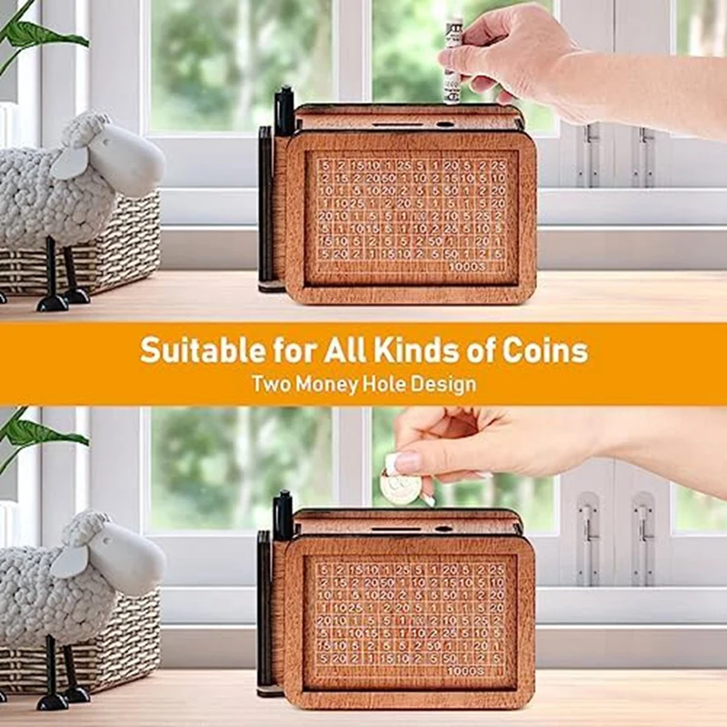 Копилка для взрослых деревянная копилка с воротами экономии автомобильного