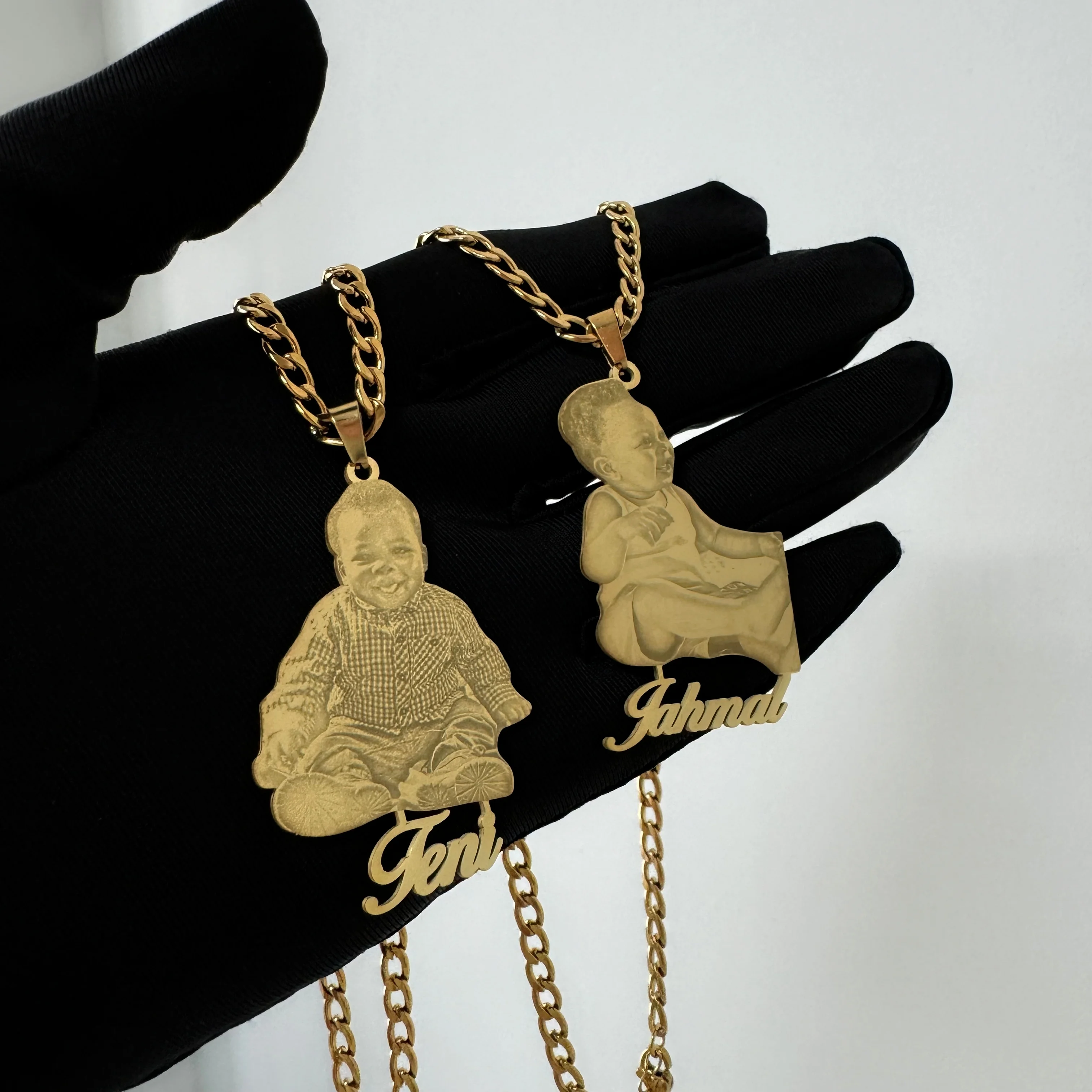 Ожерелье с именем фото на заказ персонализированная гравировка имени ребенка