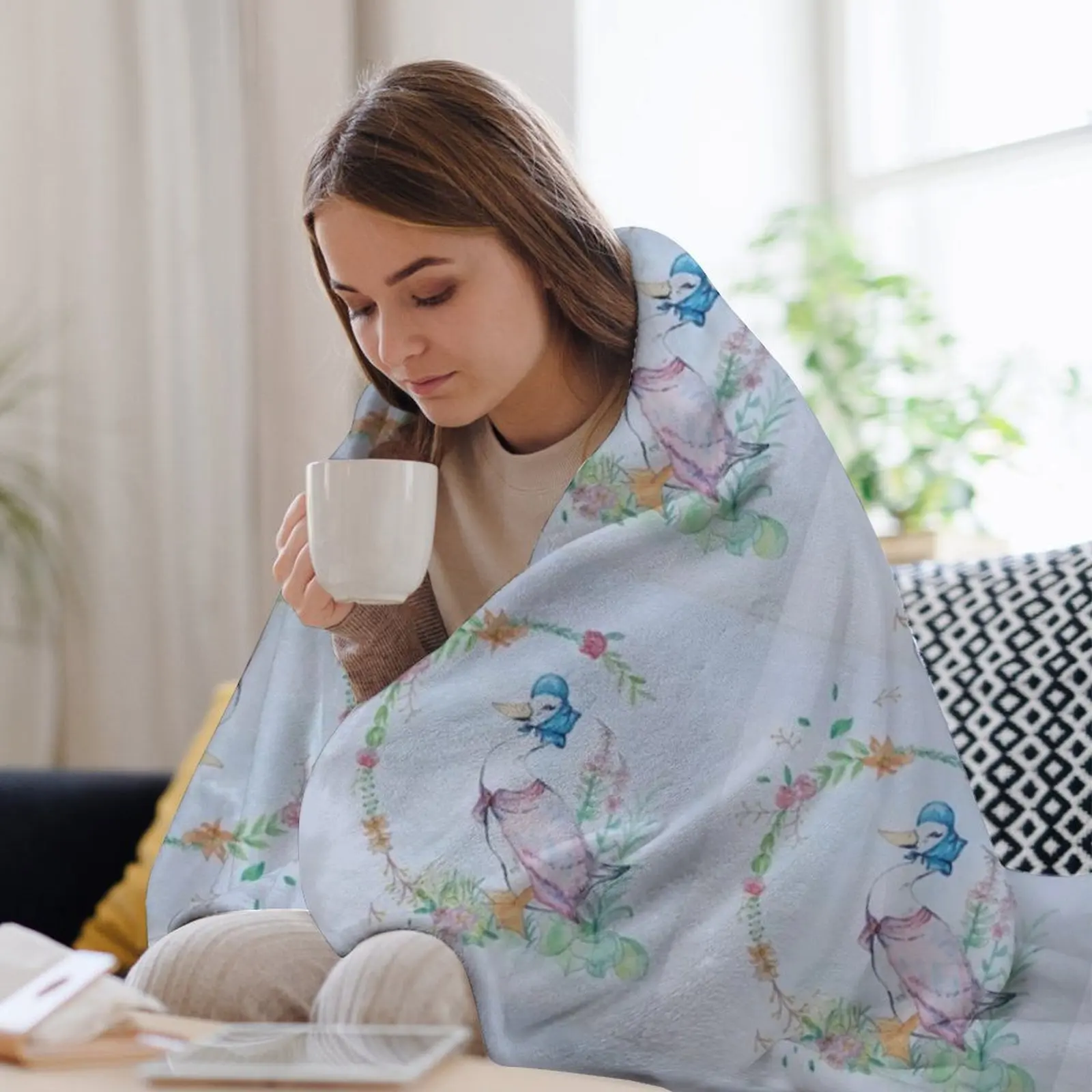Плед г-жа Jemima Puddleduck покрывала на кровать декоративные одеяла для диванов и