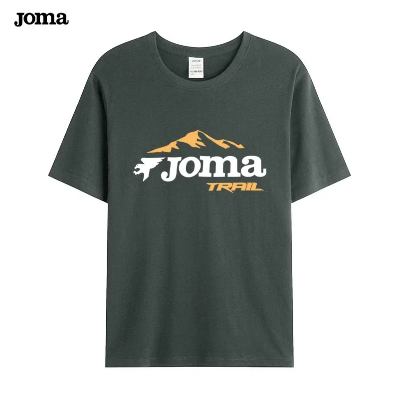 Фото Футболки JOMA Tribute для мужчин, повседневные, из хлопка, с коротким рукавом, для рыбалки, для отдыха, для кемпинга, влагоотводящие. №5