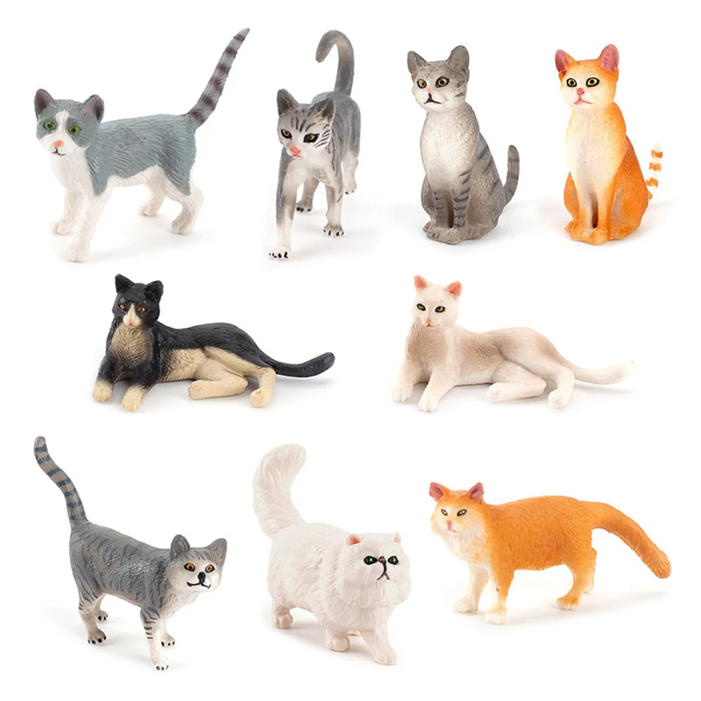 Simulation Cute Cats Figurine Animals Action Figures Persian Pet Models Toys Gift for Children Kids Collect Ornaments Hot Sale