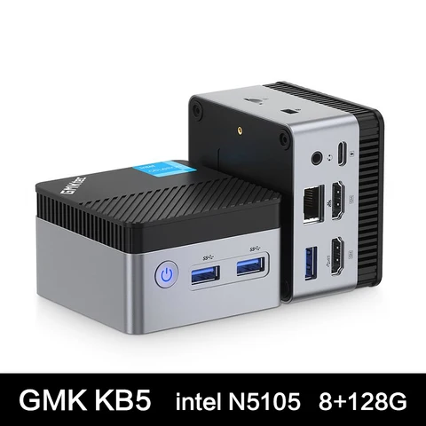 Мини-ПК GMKtec KB5, Intel Celeron N5105, Windows 11 Pro, 4K, 8 + 128 ГБ, WiFi5 BT4.2