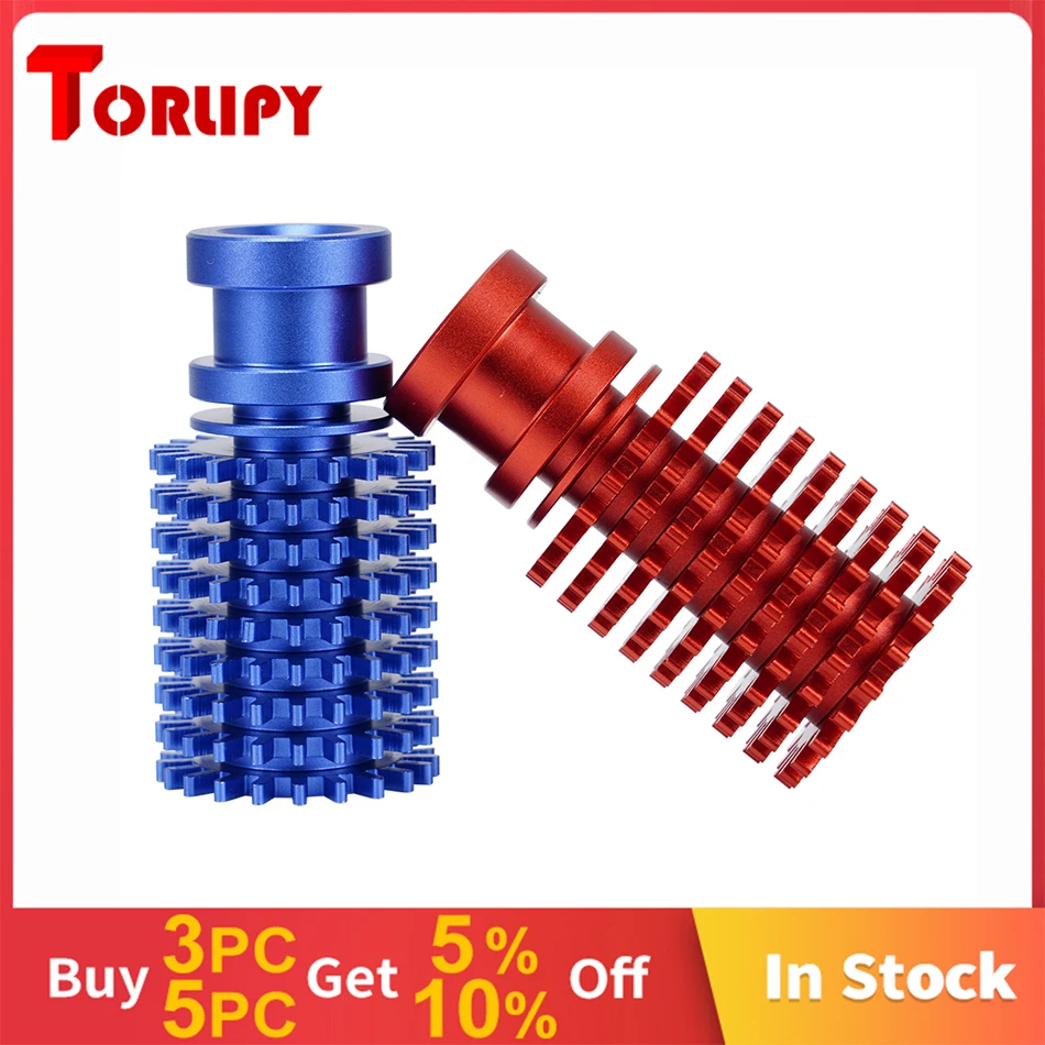

Torlipy Blue Red V6 Heatsink 1.75mm&3mm Bowden Extruder Radiator Tube For Feeding 3D Printer Filament