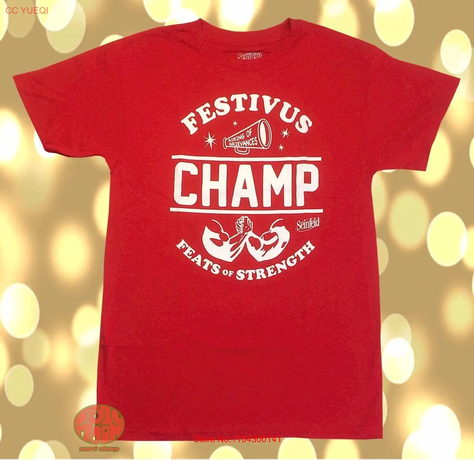 Новая рождественская мужская винтажная футболка Seinfeld Festivus Champ