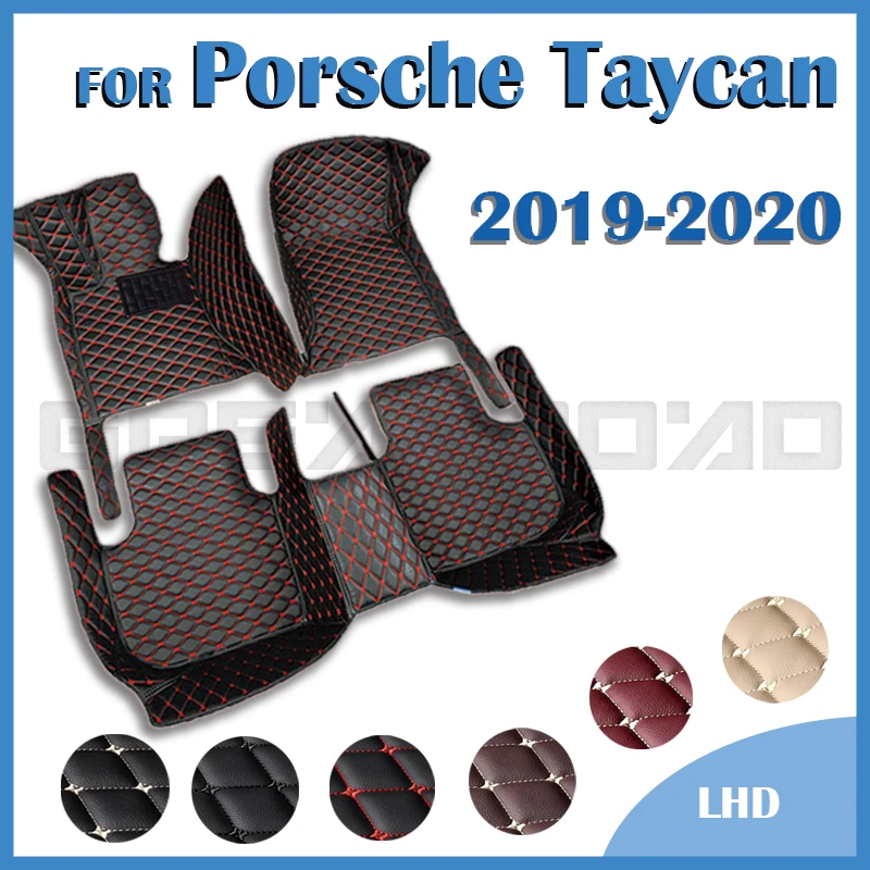 

Car Floor Mats For Porsche Taycan Four Seats 2019 2020 Custom Auto Foot Pads Automobile Carpet Cover Interior Accessories