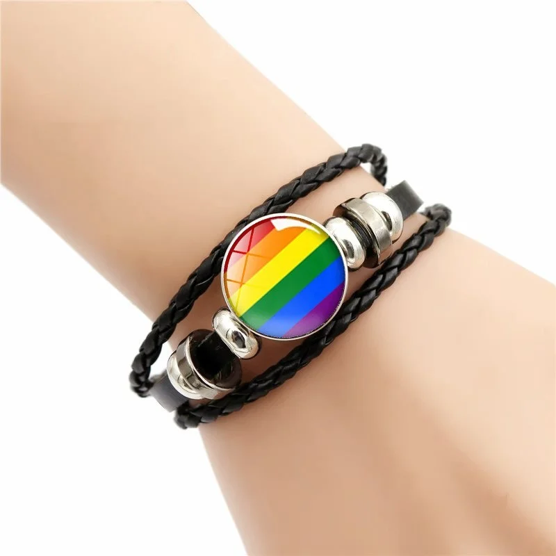 2022 New Accessories Pride Time Gems Handwoven Bracelet Jewelry Leather Jewelry