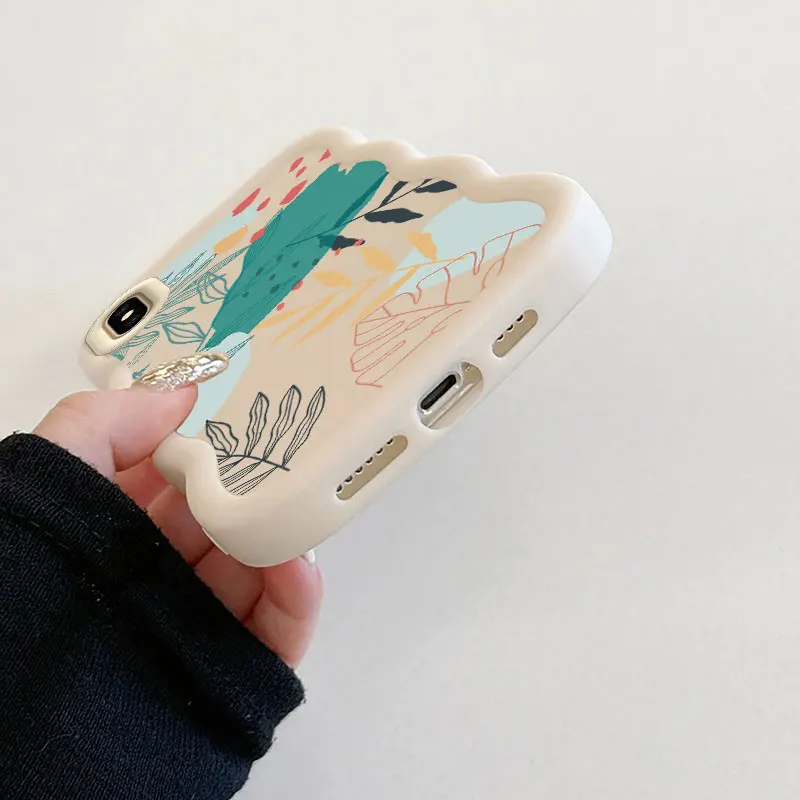 Чехол для телефона с зелеными листьями Macalong iPhone 7 8 PLUS SE 2020 2022 X XS MAX мягкий чехол