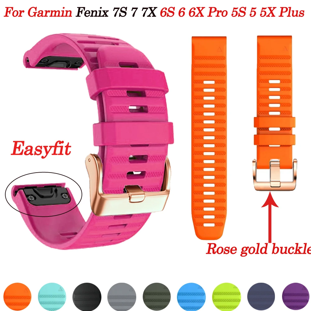 

Ремешок силиконовый для смарт-часов Garmin Fenix 5 5X 5splus 6 6S 6X Pro 3HR