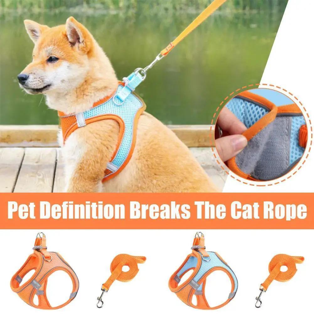 

Chest Harness Pet Supplies Accessories Pet Chest Strap Dog Breathable Reflective Rope Braces Vest Back Walk Collar Chest Ca T5F7