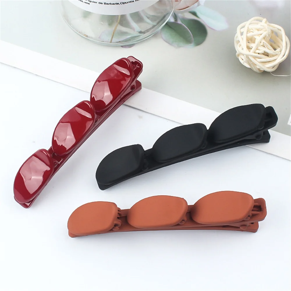 

Korea Simple Bang Hairpin Ladies Braided Hair Clip Red Duckbill Broken Hair Side Clip Headwear Hair Accessories for Women Girls