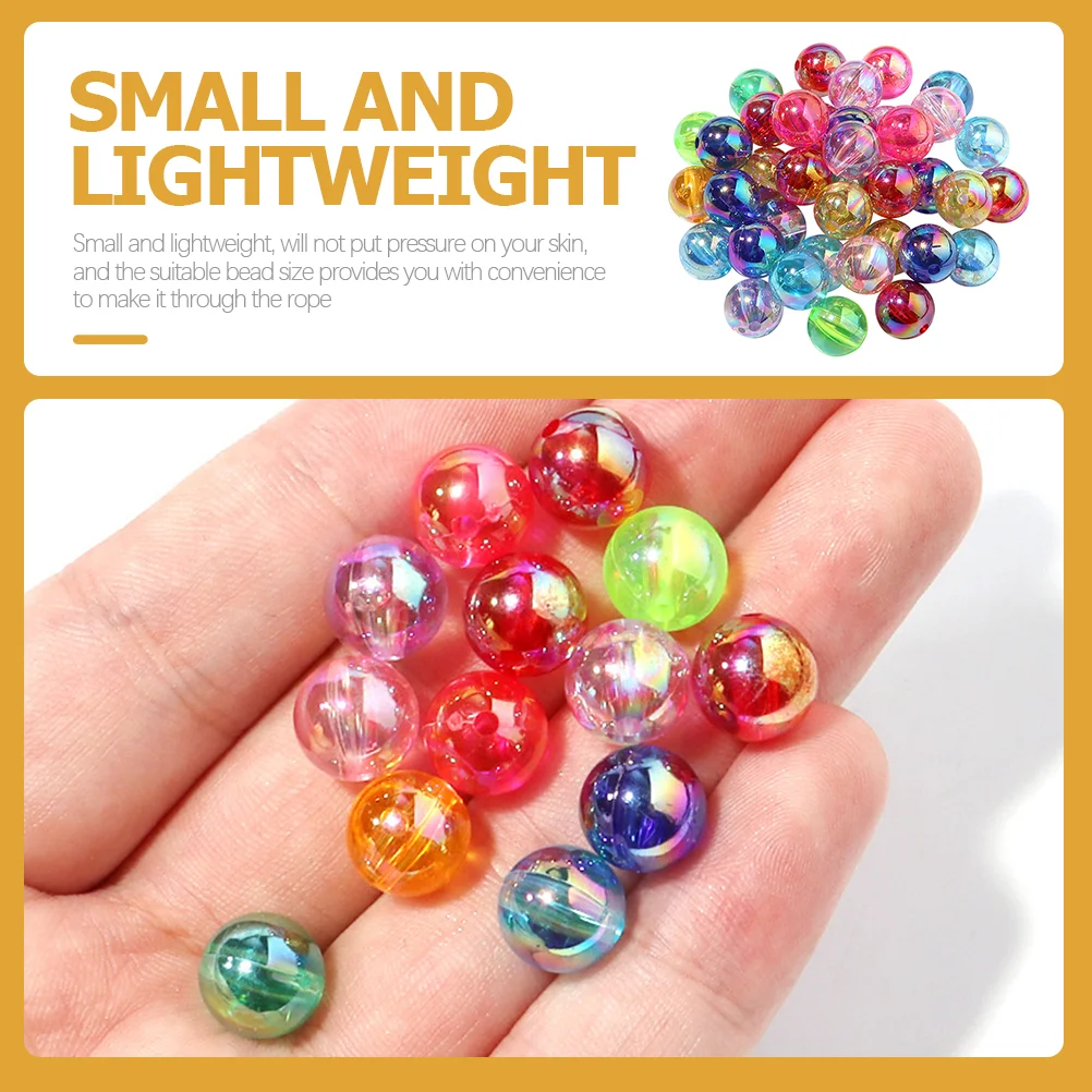 200 шт. цветные круглые бусины-разделители с покрытием Ab акриловые аксессуары для