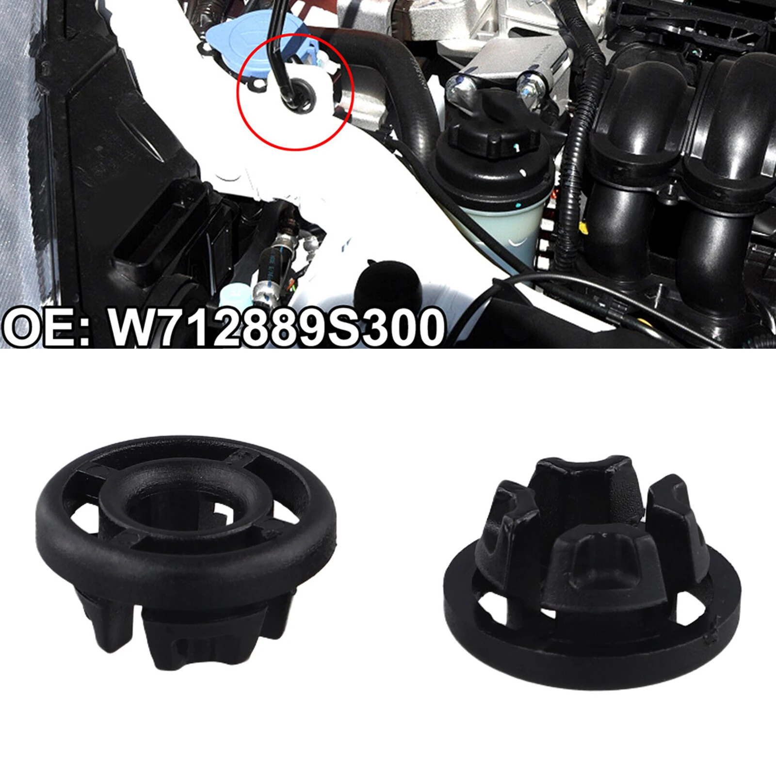 

2x автомобильные зажимы для поддержки капота W712889-S300 для Ford for S-Max for Escape for Mondeo for Fusion for Focus