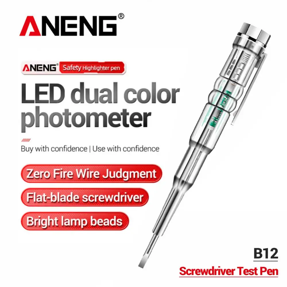 

ANENG B12 Voltage Detector Digital Tester Pen Induced Electric Screwdriver Probe Zero Live Wire Detection Sensor Voltimetro