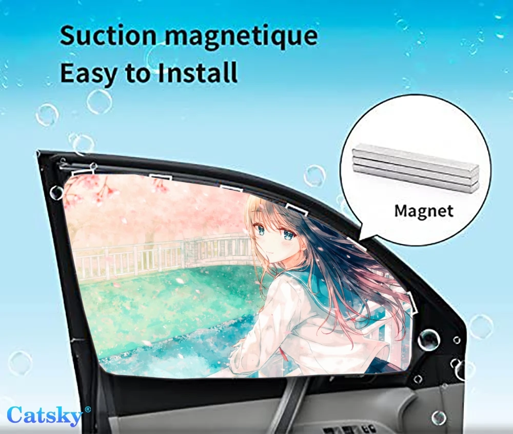 

4 Pieces Privacy Car Window Sun Shades Magnetic Blackout Car Window Covers Car Curtains Car Window Sun Shades Covers Auto