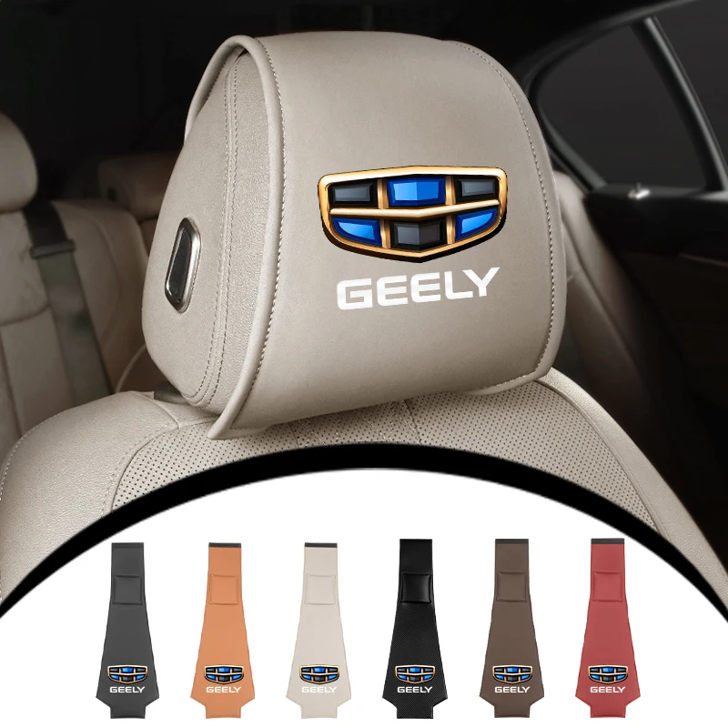 Чехол на подголовник сиденья автомобиля кожаная наволочка для шеи Geely Emgrand X7 EC7 Atlas