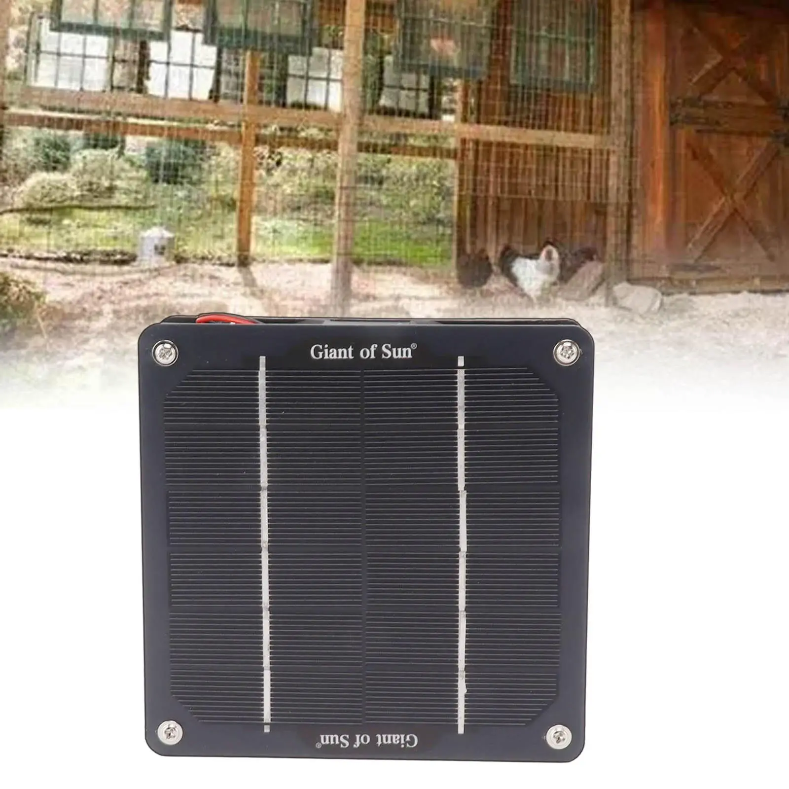 Greenhouse Fan Ventilation Household Solar Fan Solar Exhaust Fan Solar Panel Fan for Poultry Camping Outdoor Attic Hiking