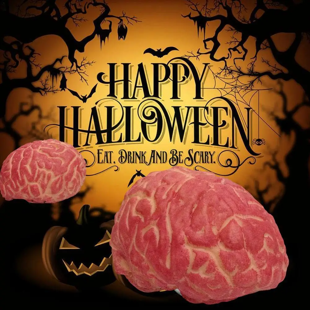 

1Pc Halloween Prop Bloody Scary Fake Organ Human Brain Body Parts for Halloween Party Accessories D9A0