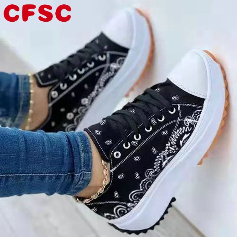 

Кроссовки женские на платформе, Вулканизированная подошва, высокие кеды, дышащие, повседневная обувь