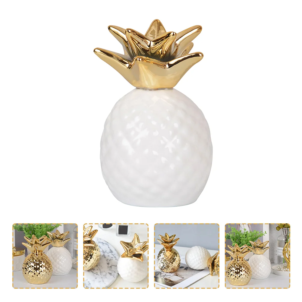 

Pineapple Designed Coin Jar Creative Money Bank for Home Ceramic Piggy Bank