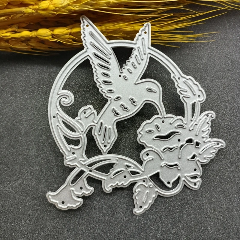 

Metal Cutting Dies Flower with Bird Knife Mold for DIY Scrapbooking Card Crafts