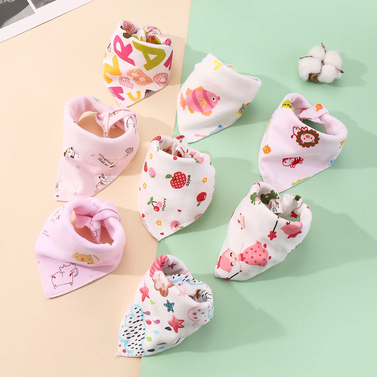 Детские Хлопковые Нагрудники Для Новорожденных Мягкие Дышащие Водостойкие