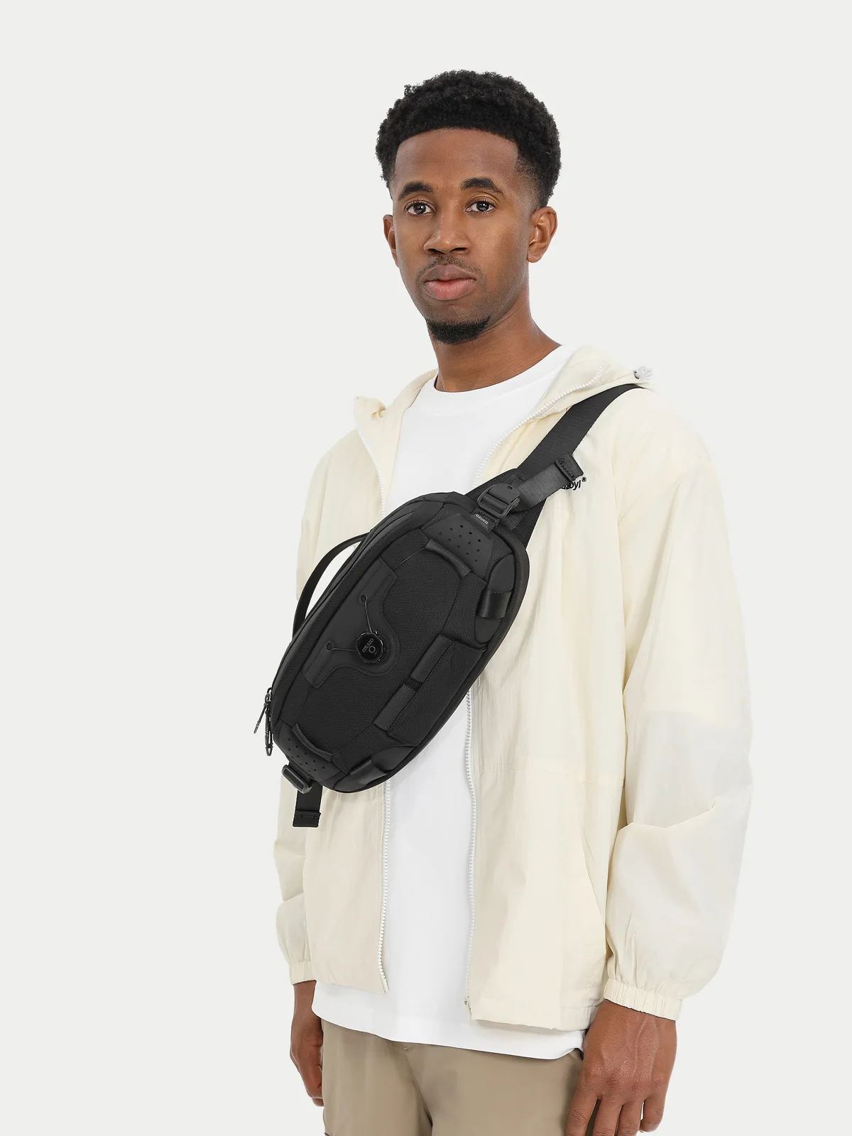 OZUKO Многофункциональная нагрудная сумка Мужская тактическая поясная Techwear с