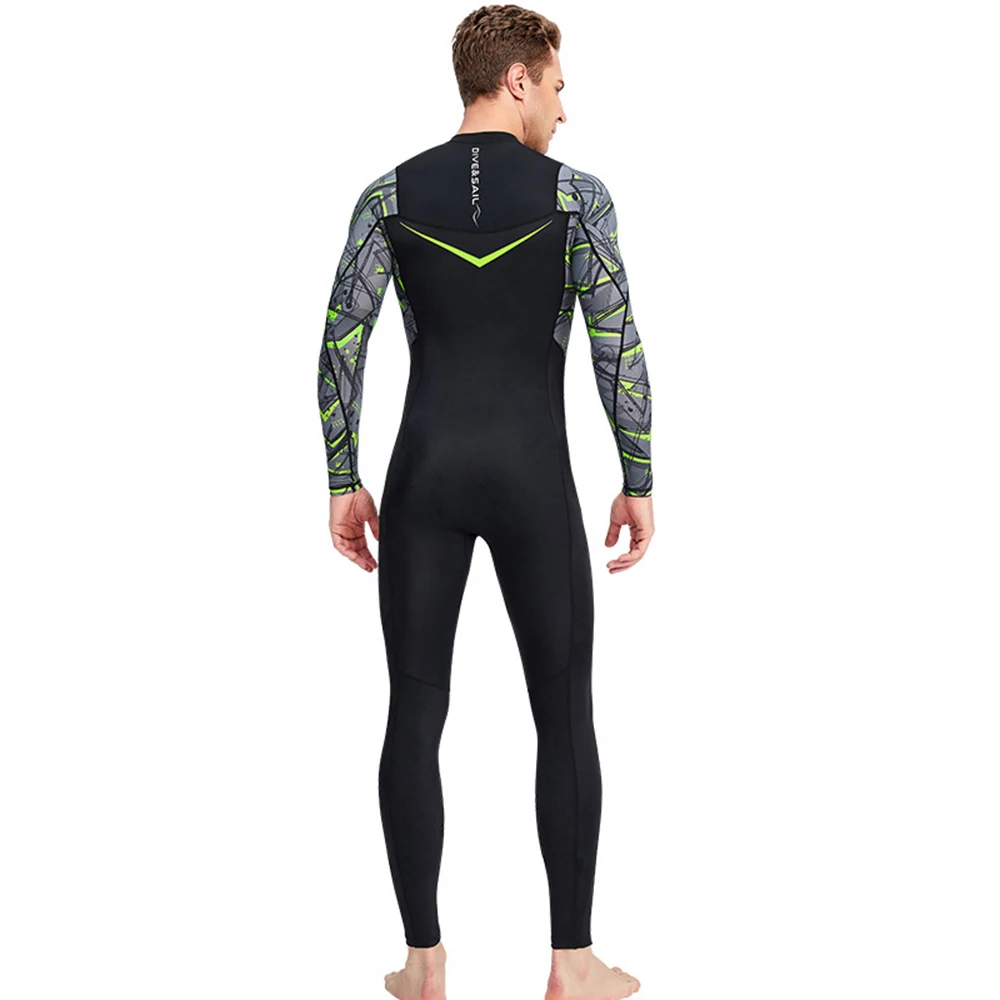 Men's New Fashion One Piece Beach Sunscreen Jellyfish Suit Water Sports Snorkeling Swimming Quick Drying Surf Suit M-3XL