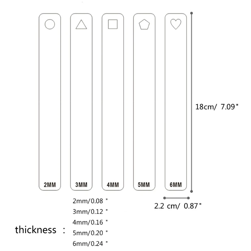 C63B Линейка толщины глины Направляющая глубины Гончарные инструменты Глиняный