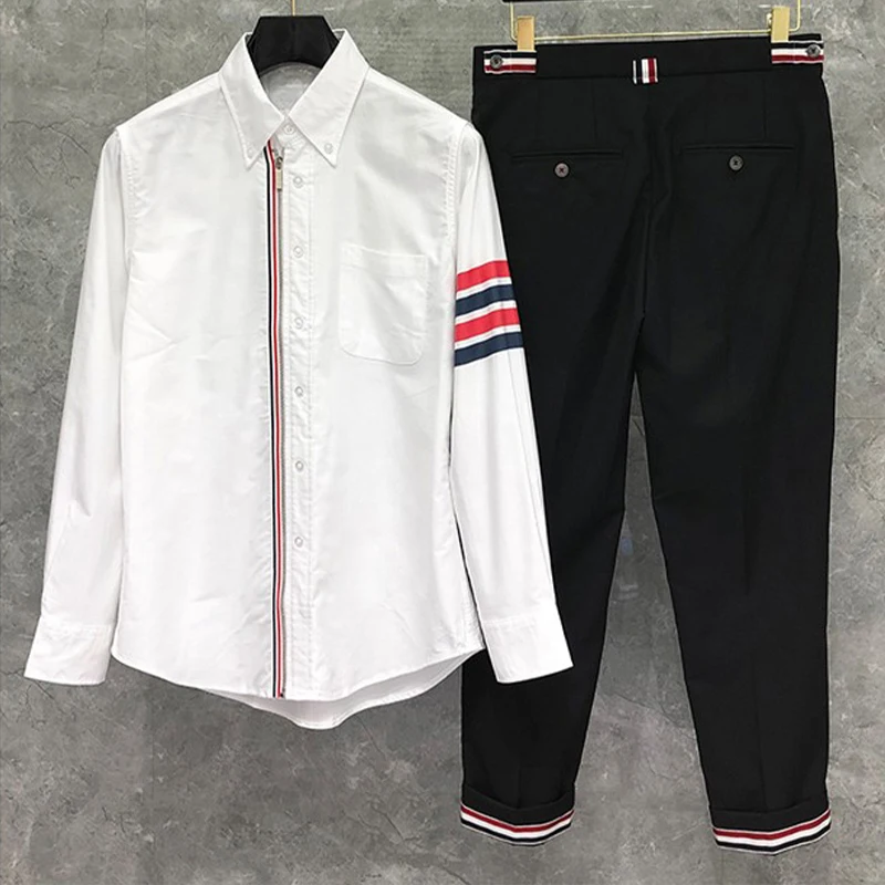 TB THOM Men's Shirt Button Down Short Sleeve Linen Shirts for Men Summer Casual Cotton Spread Collar Beach Shirts Wholesale