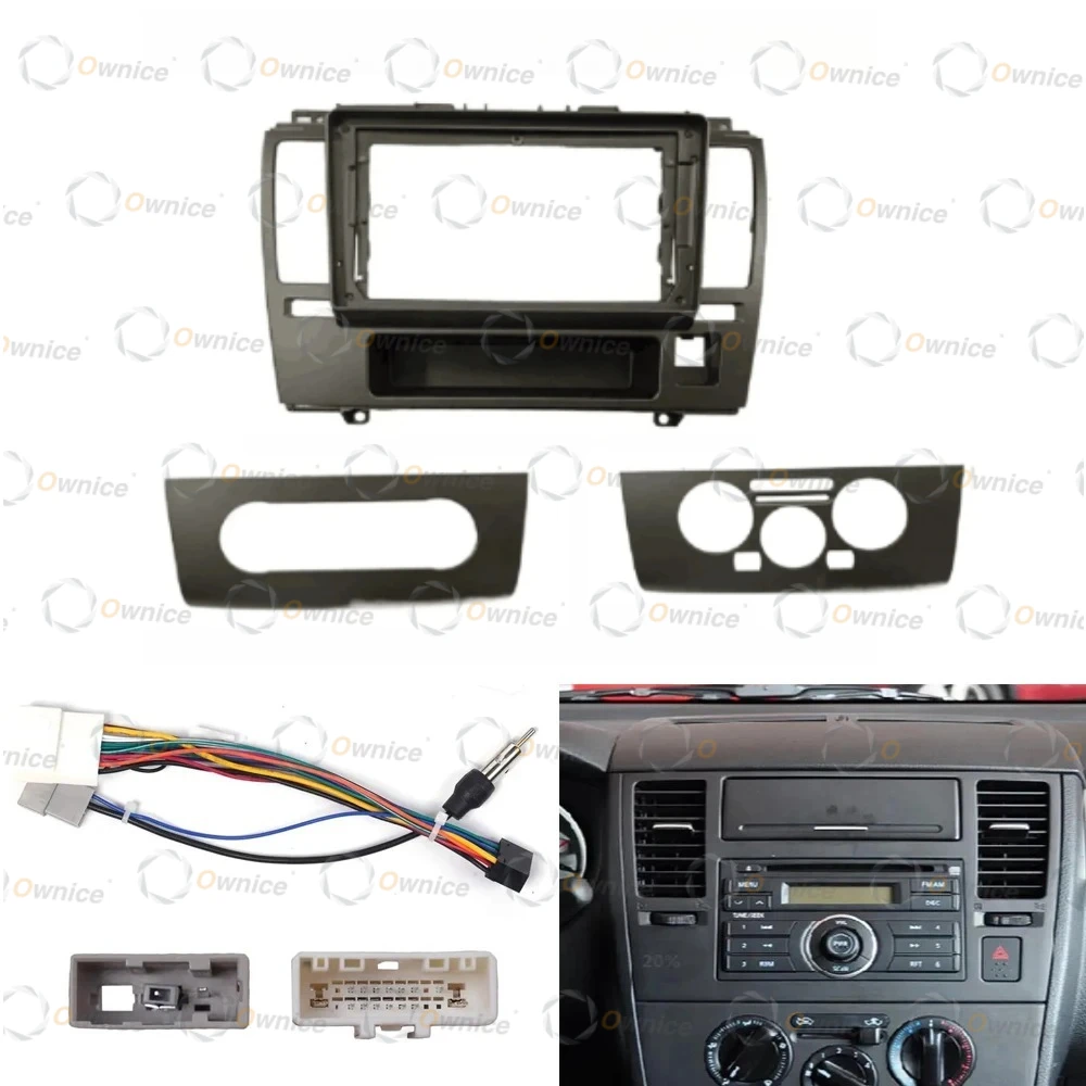 Фото Автомобильная мультимедийная панель Ownice 9 дюймов для Nissan Tiida Latio C11 2005-2010, рамка приборной панели 2 DIN для DVD, GPS, MP5, Android-плеера №4