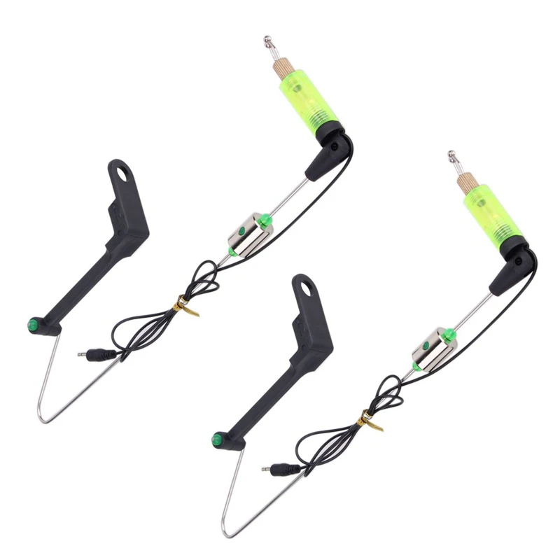 

2X Fishing Carp Fishing Bite Alarm Hanger Swinger LED Illuminated Indicator Durable Fish Tools Fishing Tool NO.2