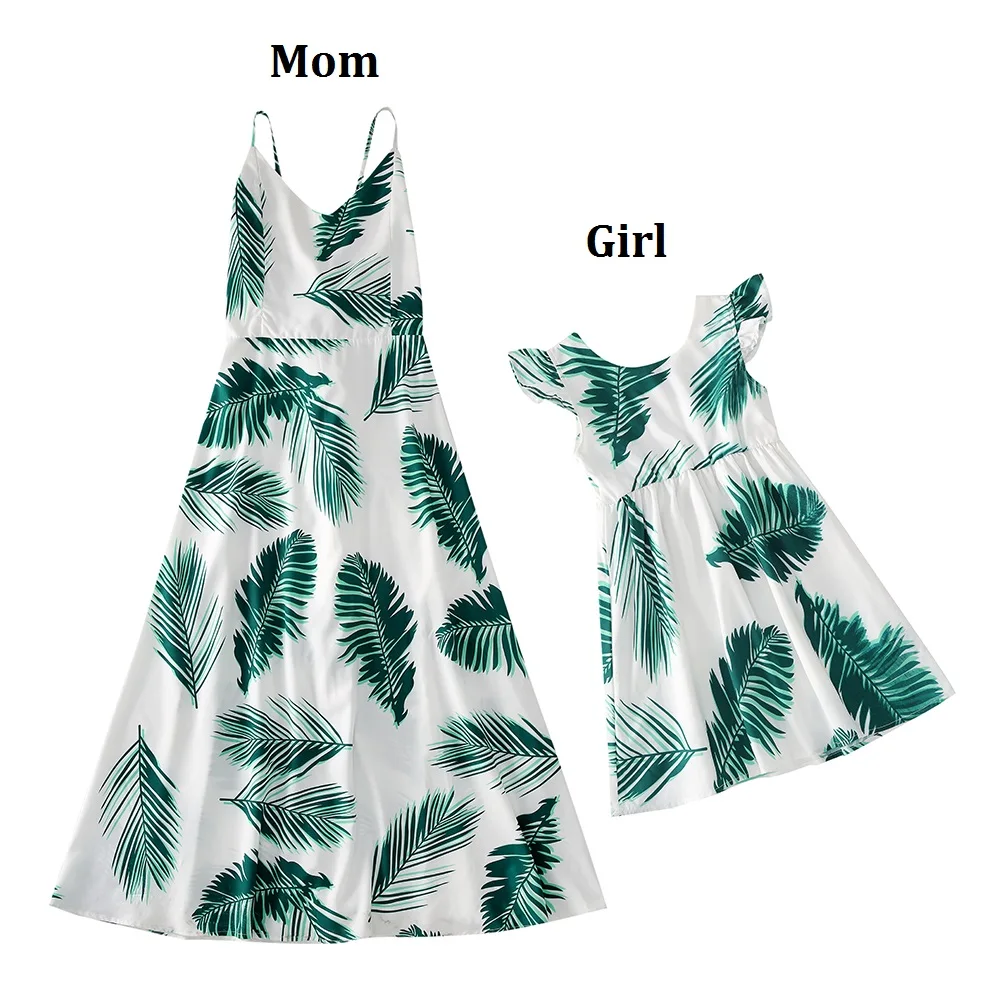 

Family Tank Mother Daughter Matching Dresses Mommy and Me Mom Mum Baby Clothes Boho Beach Women Toddler Girls Long Dress 2022
