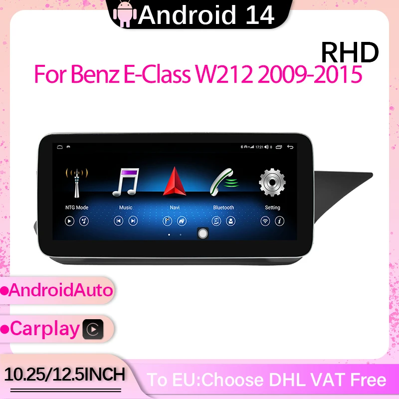 Android 14 MTK8581 8 + 64G auto Carplay для Mercedes Benz E Class RHD W212 автомобильный мультимедийный