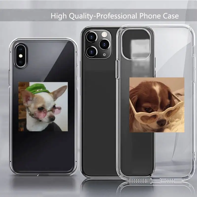 

funny cute dog aesthetics Phone Case Transparent soft For iphone 11 13 12 14 x xs xr pro max mini
