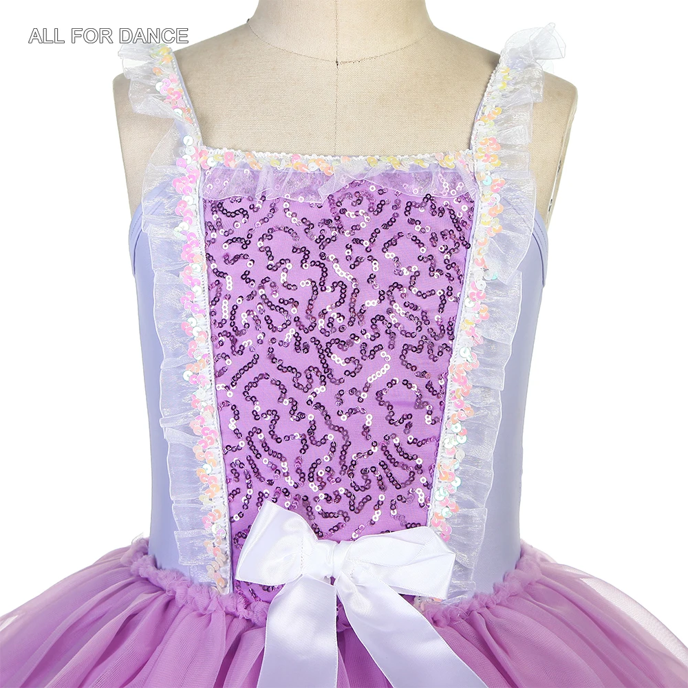 14061 ледяной фиолетовый купальник из спандекса лиф с мягкой тюлевой балетной