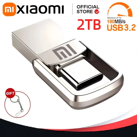 MIJIA USB флешка Type-C 256ГБ/512ГБ/1ТБ/2ТБ серебристого цвета