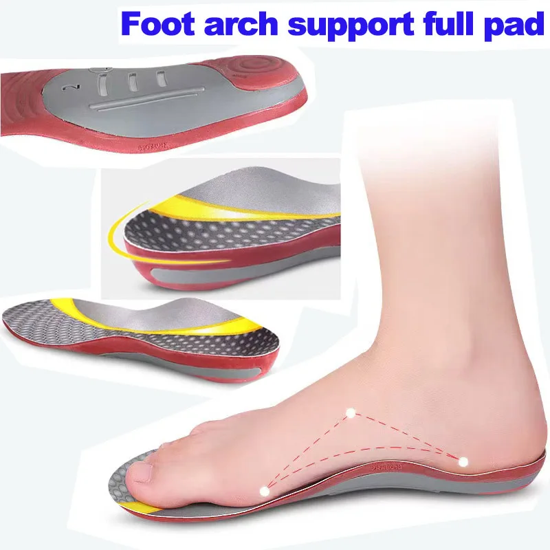 Flat foot arch insole unisex XO type leg foot valgus orthopedic sport full cushion shock absorption non-slip arch support insole