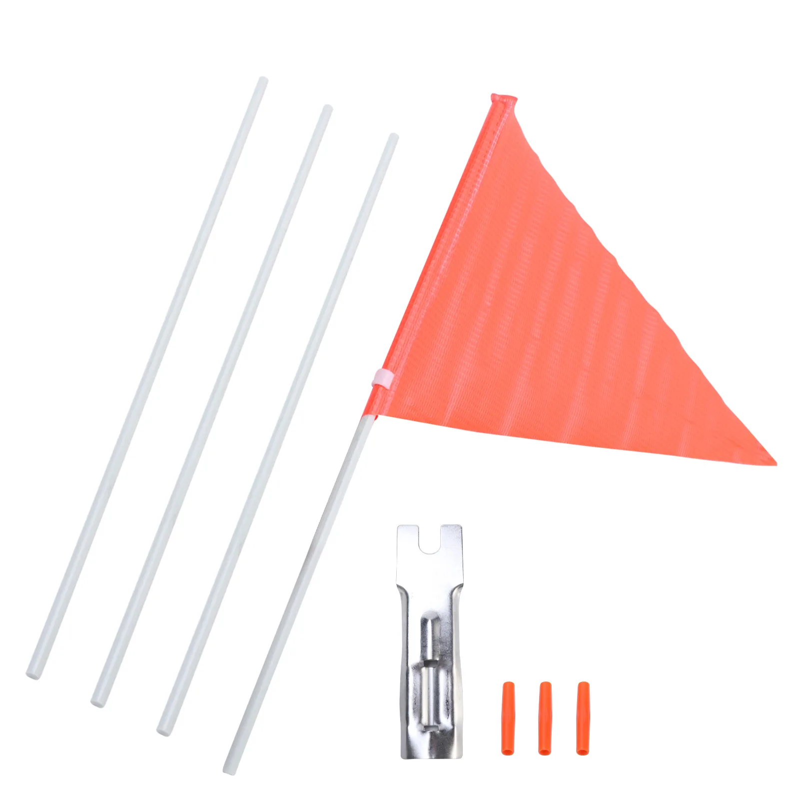 For Children Safety Fiberglass Adjustable Pole Tear Resistant Porch Bicycle Flag Road Bike Bunting Orange With Mounting Bracket